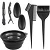Hair Dye Kit: 5-Piece Set with Folding Bowl, Hair Dye Brush, and Deep Conditioning Tools.