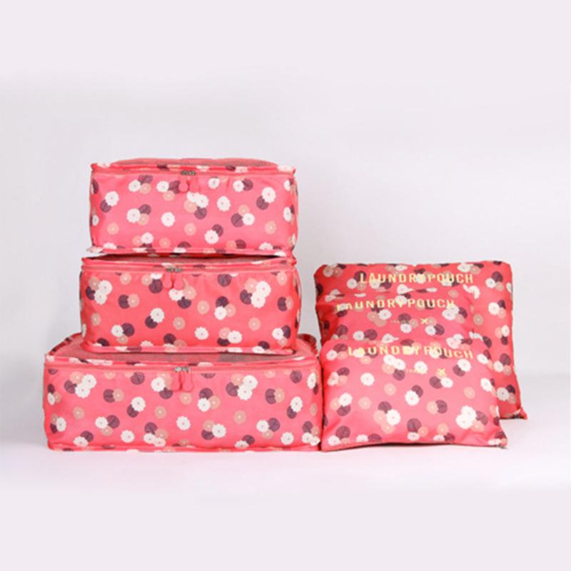 6-Piece Large Size Travel Organizer Portable Suitcase Organizer Clothes Shoes Makeup Bag Luggage Organizer Travel Storage Bag