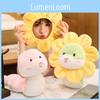 Adorable Cartoon Sunflower Snake Plush Toy Soft Stuffed Animal Baby Doll Gift