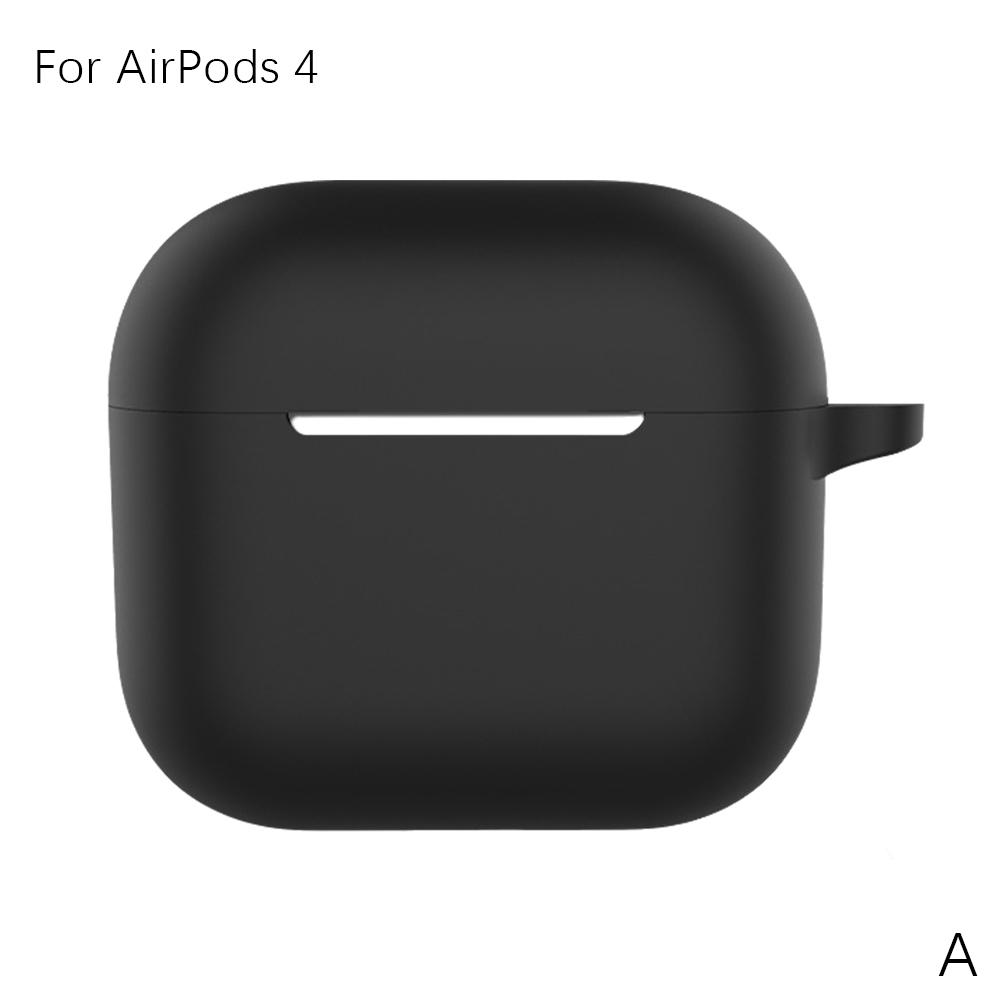 For AirPods 4 Case Silicone Protecive Cover for AirPods 4th Generation Accessories 2024 Solid Color Front LED Visible Skin Cover