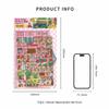 2.5D Landschaftsaufkleber Mehrfarbig Wohnungs-Landschafts-Aufkleber-Set Rosa Hotel Cartoon-Muster Landschaftsgestaltung Decal Scrapbooking