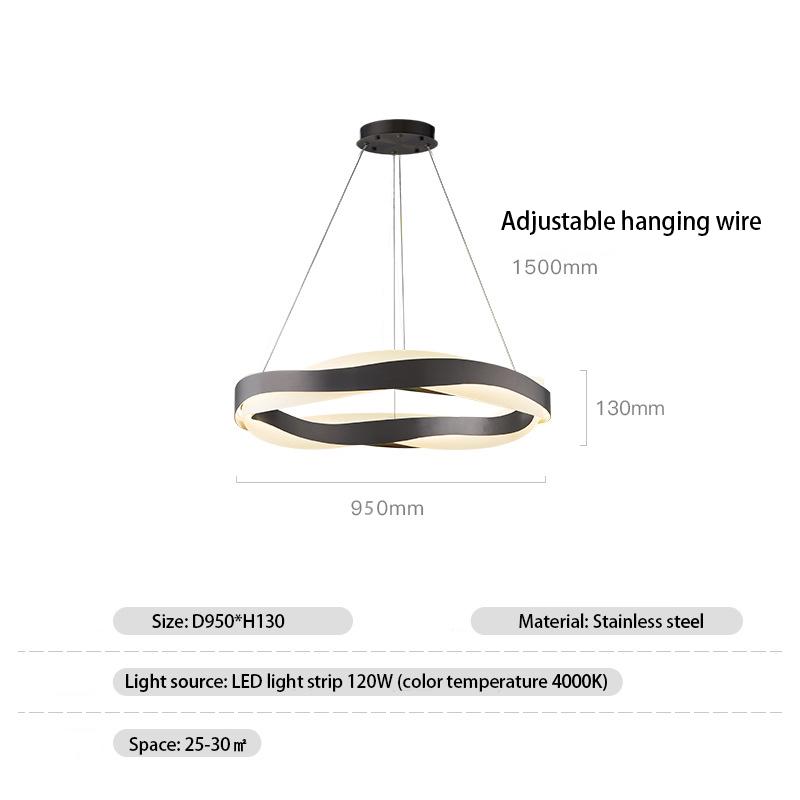 New Modern Gold Pendant Lamp Nordic LED Three Color Dimming Chandelier for Living Room Bedroom Restaurant Decor Hanging Lighting