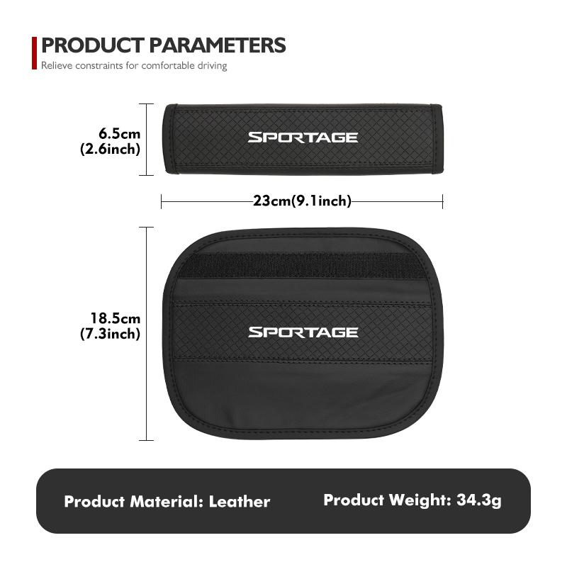 ASP1  Car Seat Belt Cushion Safety Belt Shoulder Protector Pad For KIA Sportage Rio Ceed Niro Soul Stonic Proceed Sorento