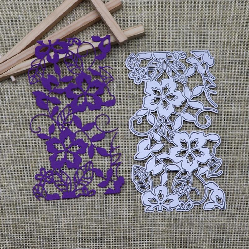 Flower Leaf Background Die Metal Cutting Dies DIY Scrapbook Paper Cards ...