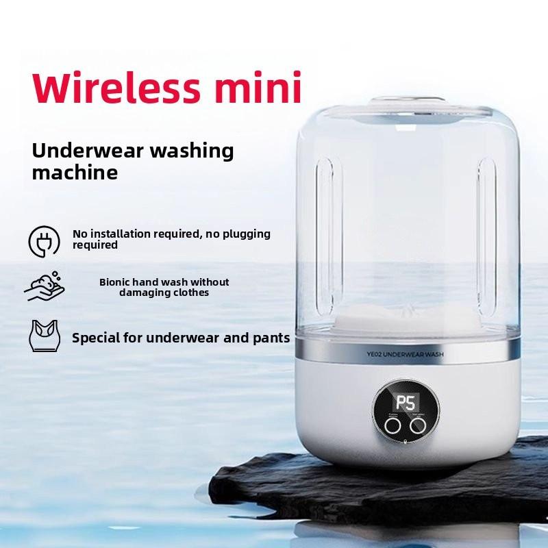 Wireless Mini Underwear Washing Machine Portable Intimates Laundry Cup Dormitory Small Smart Sock Washing Device