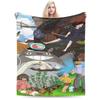 T-Totoroes Decke Ultra-Weiches Fleece Neuheit Geschenk Cartoon Grau Totoro Überwurfdecken Bettwäsche Überwürfe