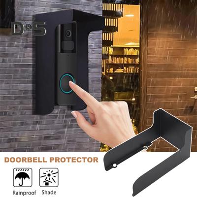 Weatherproof Ring Doorbell Cover Metal Ring Doorbell Cover Plate Waterproof Sun Protection Simple Installation Doorbell Cover