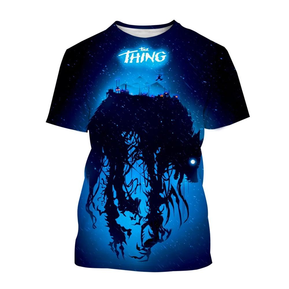 Summer hot selling trend breathable short sleeved T-shirt fun 3D printed printed street wear comfortable short sleeved top S