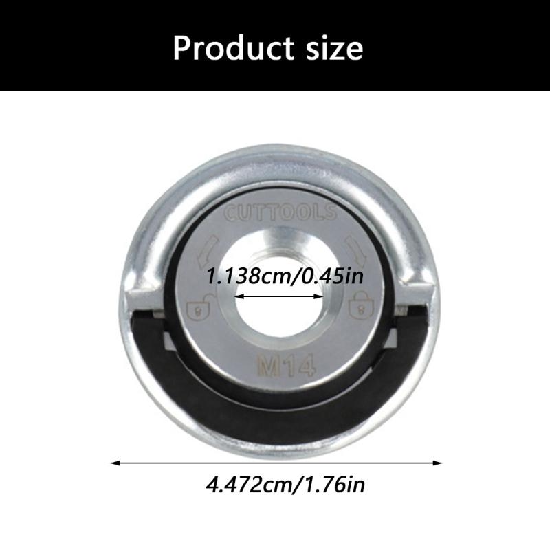 Universal Lightweight M14 Carbon Steel Quick Locking Nut For Angled Grinder Flange Portable Easy Tool Less Installation