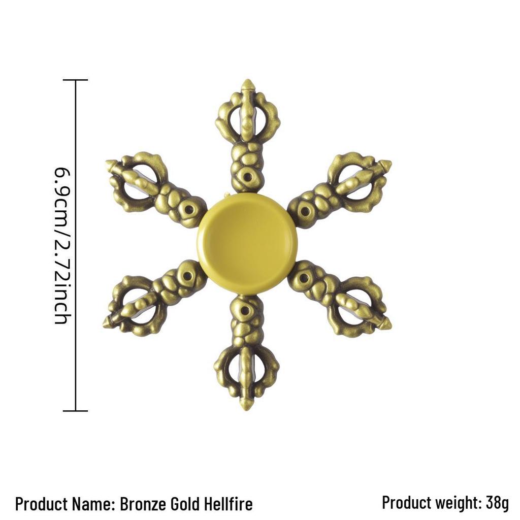 Ancient Bronze Zinc Alloy Cross Fingertip Spinner - EDC Decompression Toy  