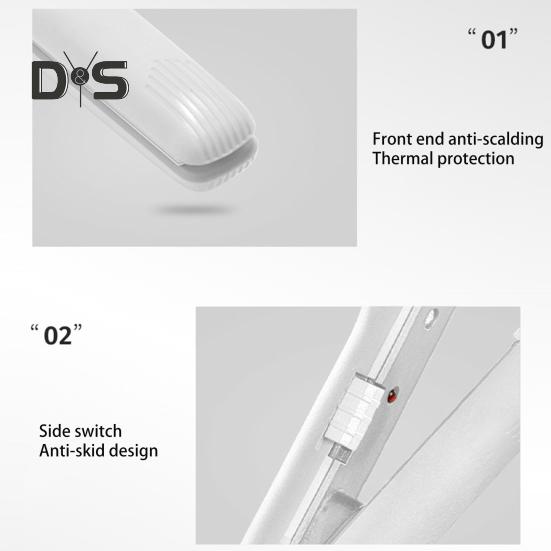 Mini ferro arricciacapelli a doppio scopo 2 in 1, ferro arricciacapelli, piastra per capelli, riscaldamento rapido, portatile, da viaggio, per donne, capelli corti e lunghi.