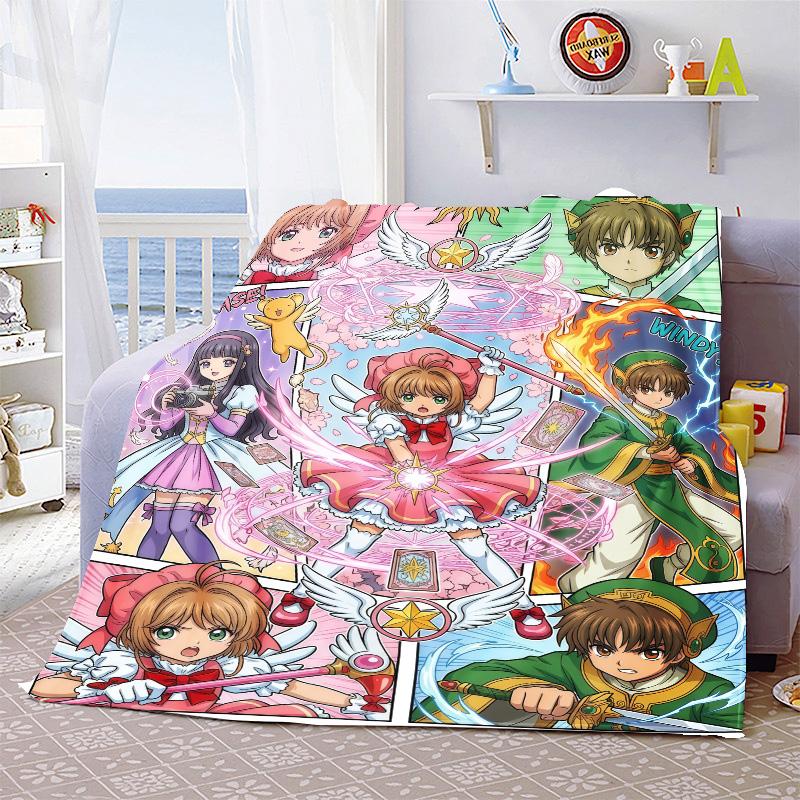 Cardcaptor Sakura Soft Flannel Blanket Warm Throw Cozy Lightweight Blanket for Sofa Bed Home Decoration -QJY