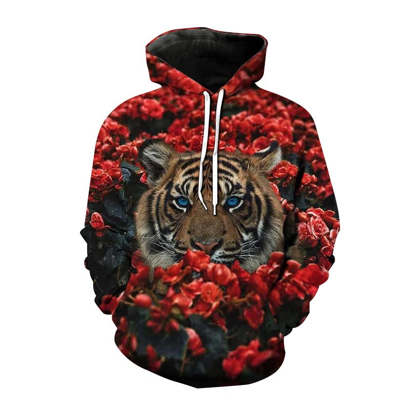 Animal Hoodies Leopard Tiger Zebra 3D Printed Women Streetwear Hoodie Oversized Pullovers Hooded Sweatshirts Kids Tops Clothing
