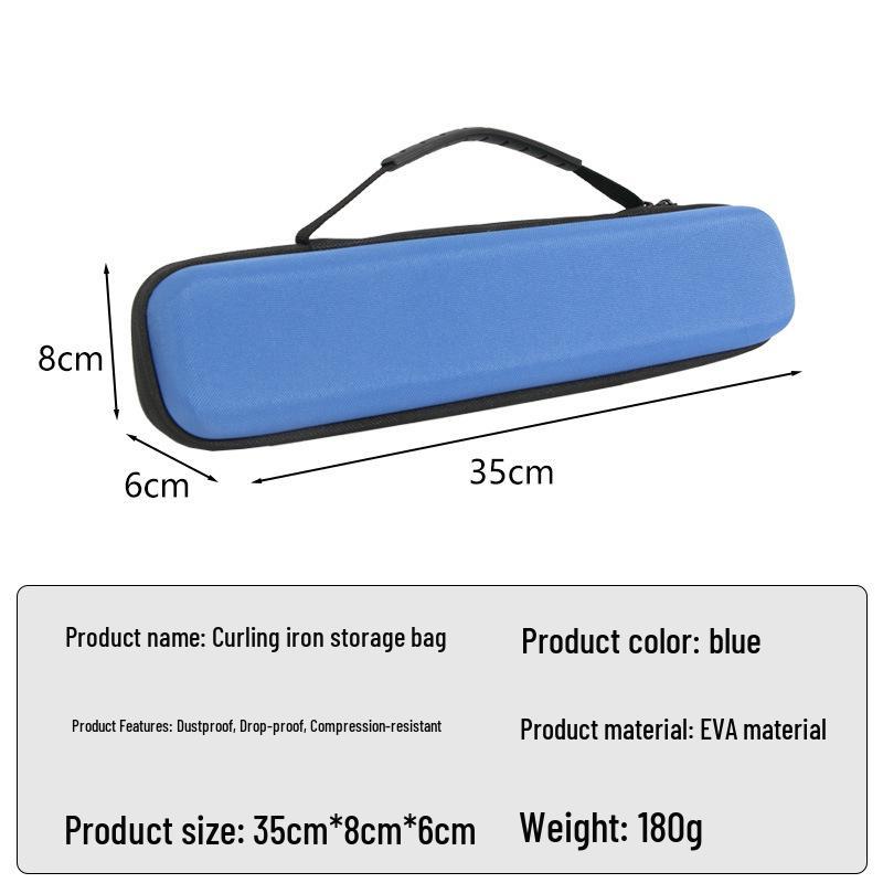 Pink EVA Hard Shell Travel Storage Bag for Curling Iron - Drop-proof & Dustproof