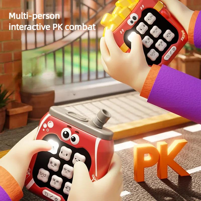 Fast Push Game Fidget Toys Quick Press Games Sensory Console Game Toys for Kids Adults,Cute Fast Food Series Speed Push Game