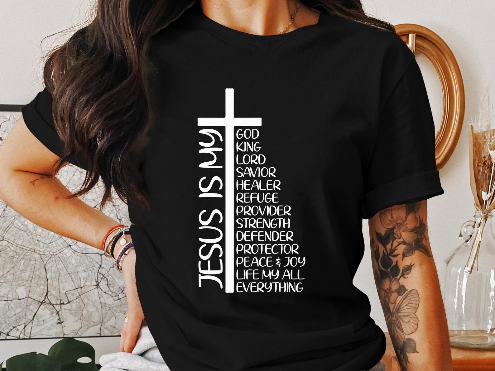 Jesus Is My Everything T-Shirt, Christian Faith Tee, Religious Gift, God is King, Bible Verse Shirt, Religious apparel, Christian Tees XL