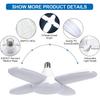 LED Garage Lights, 60W Led Garage Ceiling Light 6000LM Daylight,Deformable Light Bulbs 60 Watt Work Light,E26/E27 Shop Lights for Garage Barn