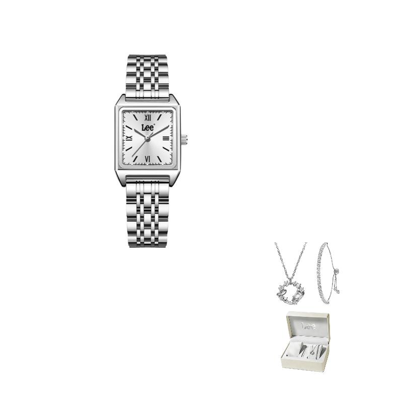 Lee Wrist Watch Quartz Movement Steel Strap White Dial Women's Watch Classic Holiday Love Confession Box M485G