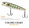Plovoucí vodní tužka na vrhání na dálku 85 mm/10,5 g Rybářská návnada Tužka s umělou návnadou Bass Bait Snakehead Lure
