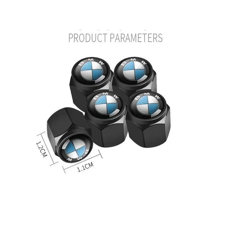 2025 Hot 4Pcs Car Wheel Tire Styling Tire Valve Air Nut Cover Car Logo Accessories For BMW E46 E52 E53 E60 E90 E91 F30 F20 F10 F