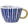 350 ml unregelmäßige Keramiktasse, goldener Griff, große Kapazität, Kaffeetasse für Paare, Frühstücks-Hafermilchtasse, nordische Teetasse für das Home Office
