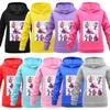 Kids Girls Anime Cartoon K-POP Rumi Zoey Mira Printed Casual Long Sleeves Sweatshirt Hoodies