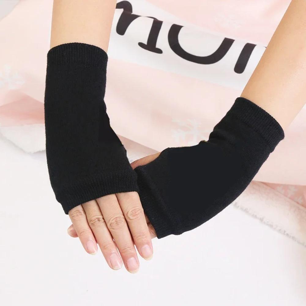 Women Short Fingerless Gloves Cosplay Mitten Unisex Oversleeve Arm Warmer Men's Fashion Warm Cuff Anime Gloves Cosplay Accessory