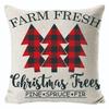 New Christmas Linen Pillow Cover Simple Sofa Pillow Home Printed Cushion Cover
