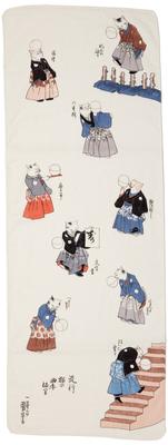 Yamamoto Jin Japanese Kyoto Style Hand Double Gauze Hand Popular Cat Design 32 X 89 Cm Store Goods, Accessories, Ukiyo-e Towel, Towel, (Kuniyoshi),