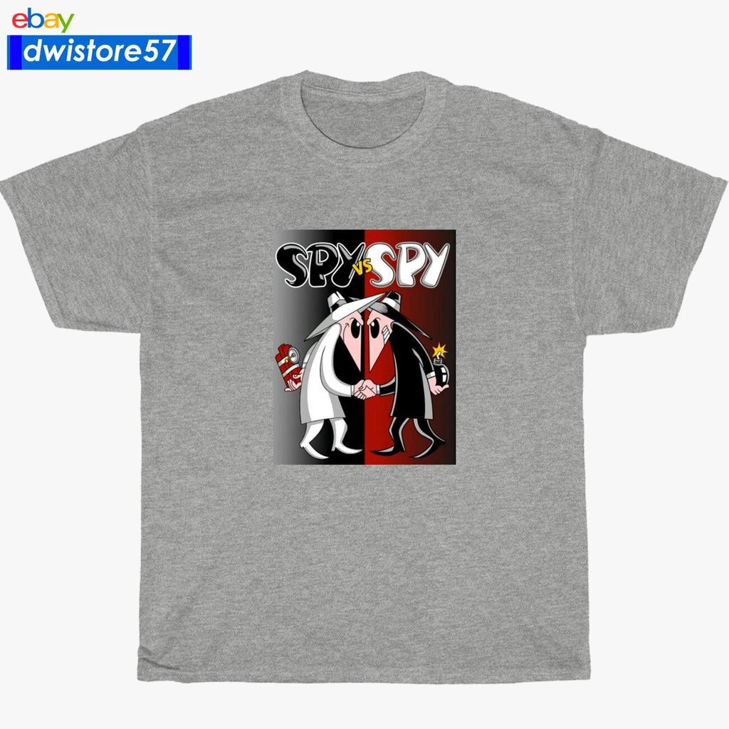 New Shirt Spy Vs Spy Megazine Logo Black/Navy/White/Grey Men's T-Shirt S-5XL