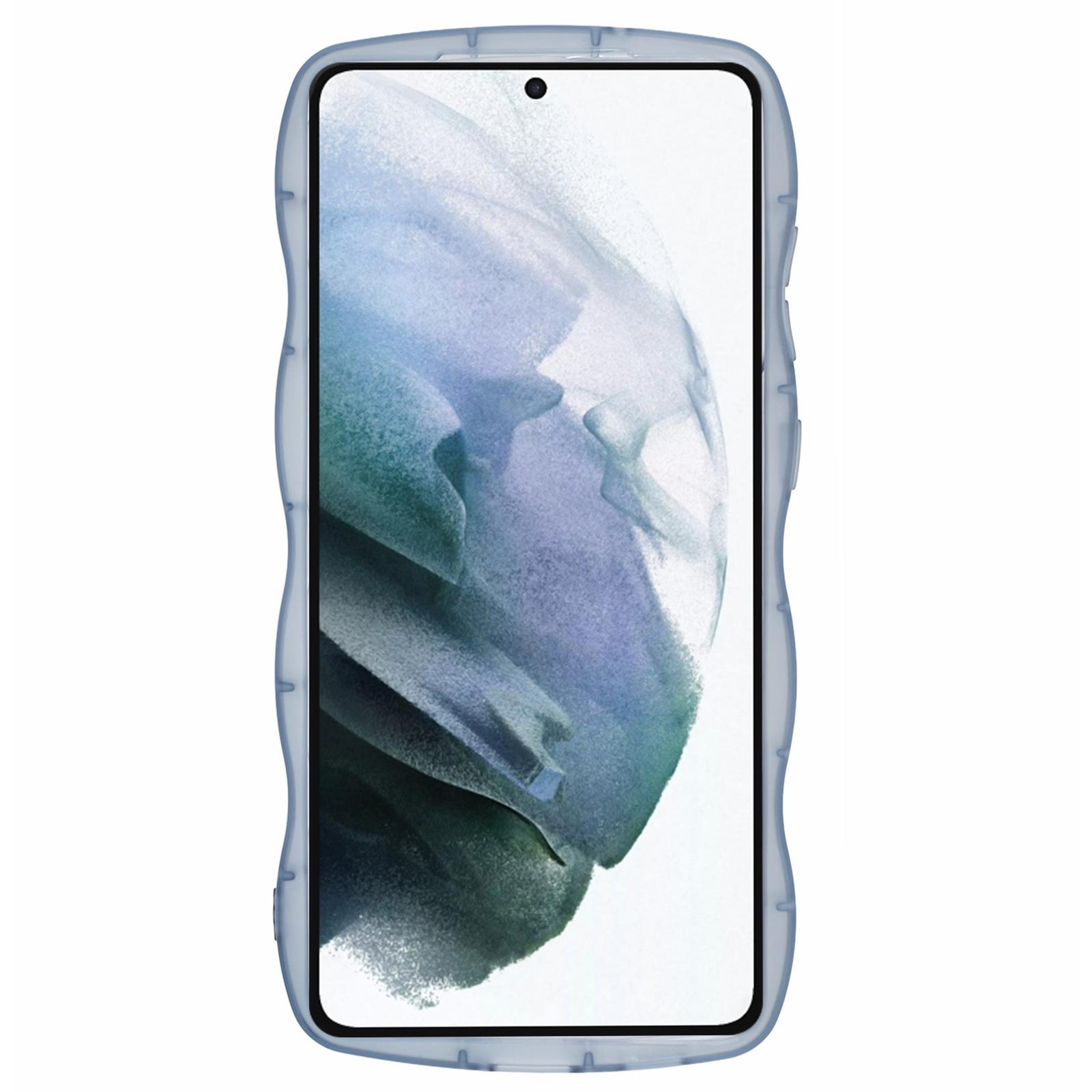 

JTW Series for Samsung Galaxy S22 5G TPU Case Shockproof Epoxy Phone Cover Wavy Edge Transparent Purple