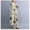 Summer New Literary Large Size Loose Thin Round Neck Five-minute Sleeve Age Reduction Women's Dresses