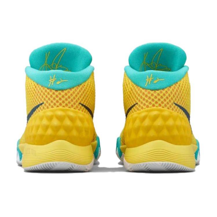 Nike Kyrie 1 Letterman Slip Resistant Lightweight Non slip Lightweight Mid top Basketball Shoes Mens Yellow 705277-737