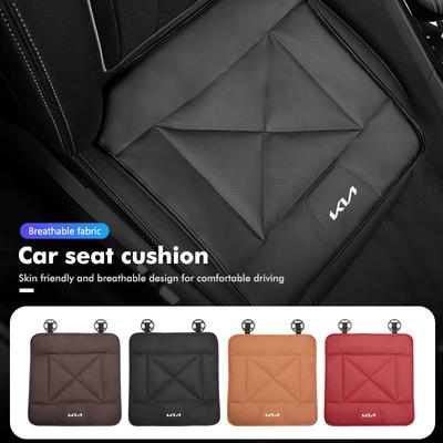 Para Coche Logo Cojín de Asiento Transpirable Cuero Grueso Acolchado Suave Alfombrilla Accesorios Ceed Sportage Rio K5 K2 Optima Cerato Venga