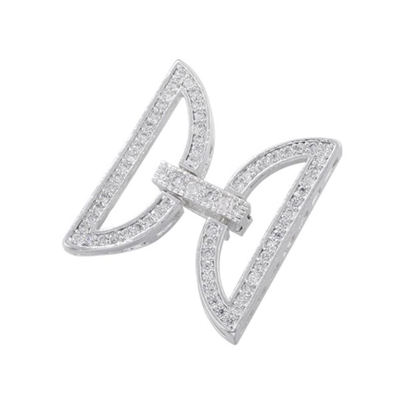 Gold Plated Copper Zirconia DIY Clasp Set Creative Jewelry Crafting Clasps with Zircon for Bracelet & Necklace DIY