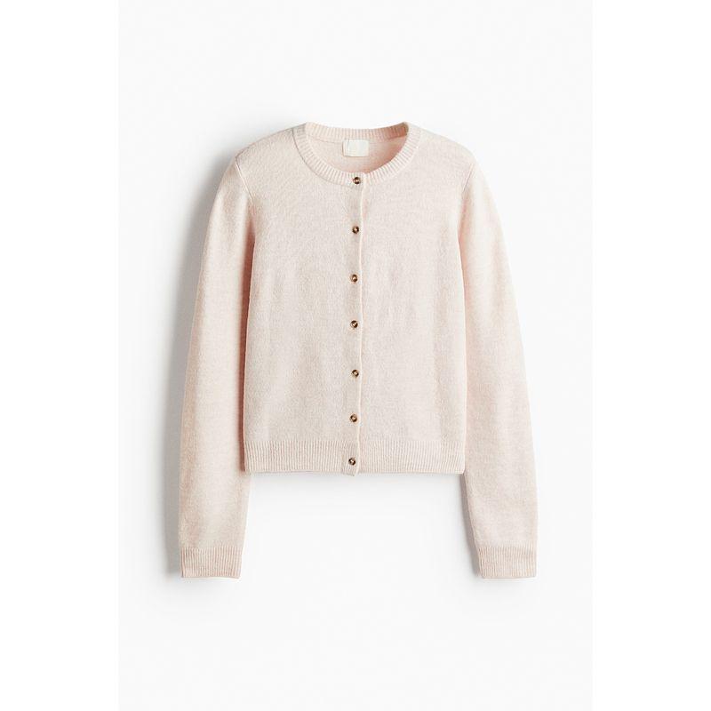 

HM Women s Woolen Sweater Autumn Fashion Casual Casual Soft round Neck Knitting Miu Series Cardigan 1246581