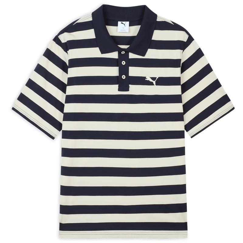 PUMA Unisex Retro Stripe Short Sleeve Polo Shirt