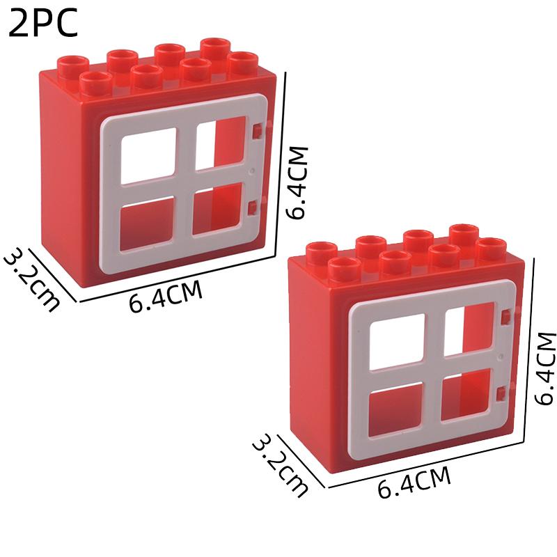 Große Bausteine Haus Zubehörteile Dach Fenster Wand Bauen Zusammenbauen Steine Lernspielzeug Für Kinder Geschenk