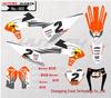 Compatible Decals for 19-22 KTM SX250F EXC, Kaixi Hengjian, Bosuer X6, Mingfu Off-Road Motorcycles