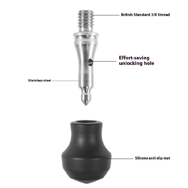 Multiple Surfaces Tripods Foot Adapter With Two Spikes And Cushion Design For Enhanceds Photography Equipment Stability