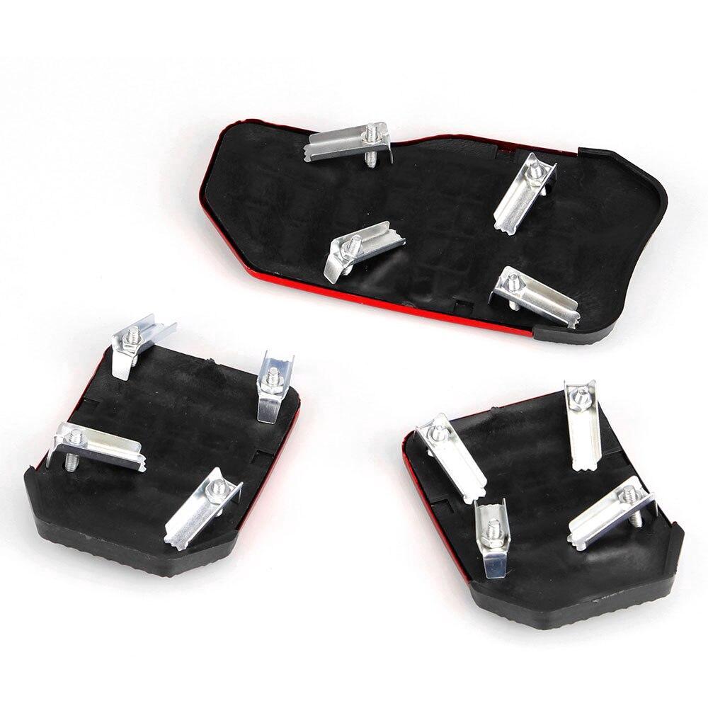 3Pcs Car Pedal Cover Non-Slip Aluminum Alloy Gas Brake Foot Pedals Universal Auto Accelerator Brake Pedal Pads Car Interior Modification Accessories