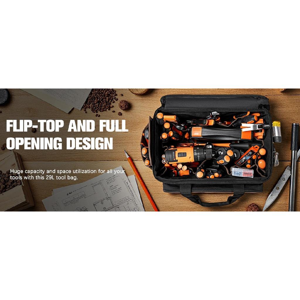 DGEV Tool Tote, Tool Bag Organizer, Electrician Tool Bag, Tool Bag, Tool Caddy, Tool Bags for Electricians