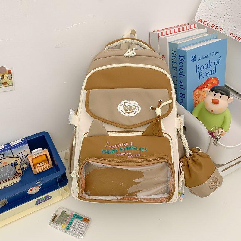Cute School Schoolbag for Primary School Students Female Junior High School Girls High School Student Backpack Lightweight Cartoon Backpack Backpack