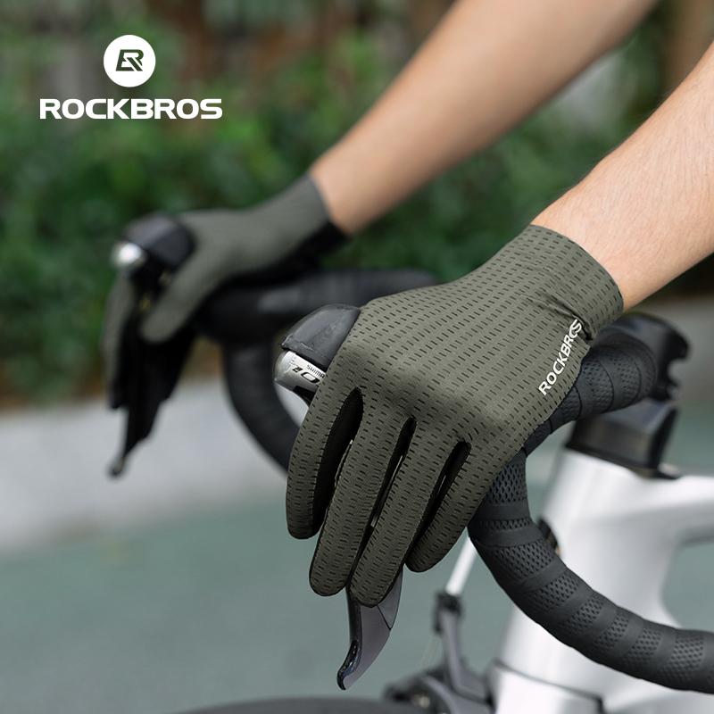 Rockbros Cycling Gloves Anti-Slip Women Men Mtb Road Bicycle Gloves Breathable Gym Fitness Fishing Bike Racing Gloves