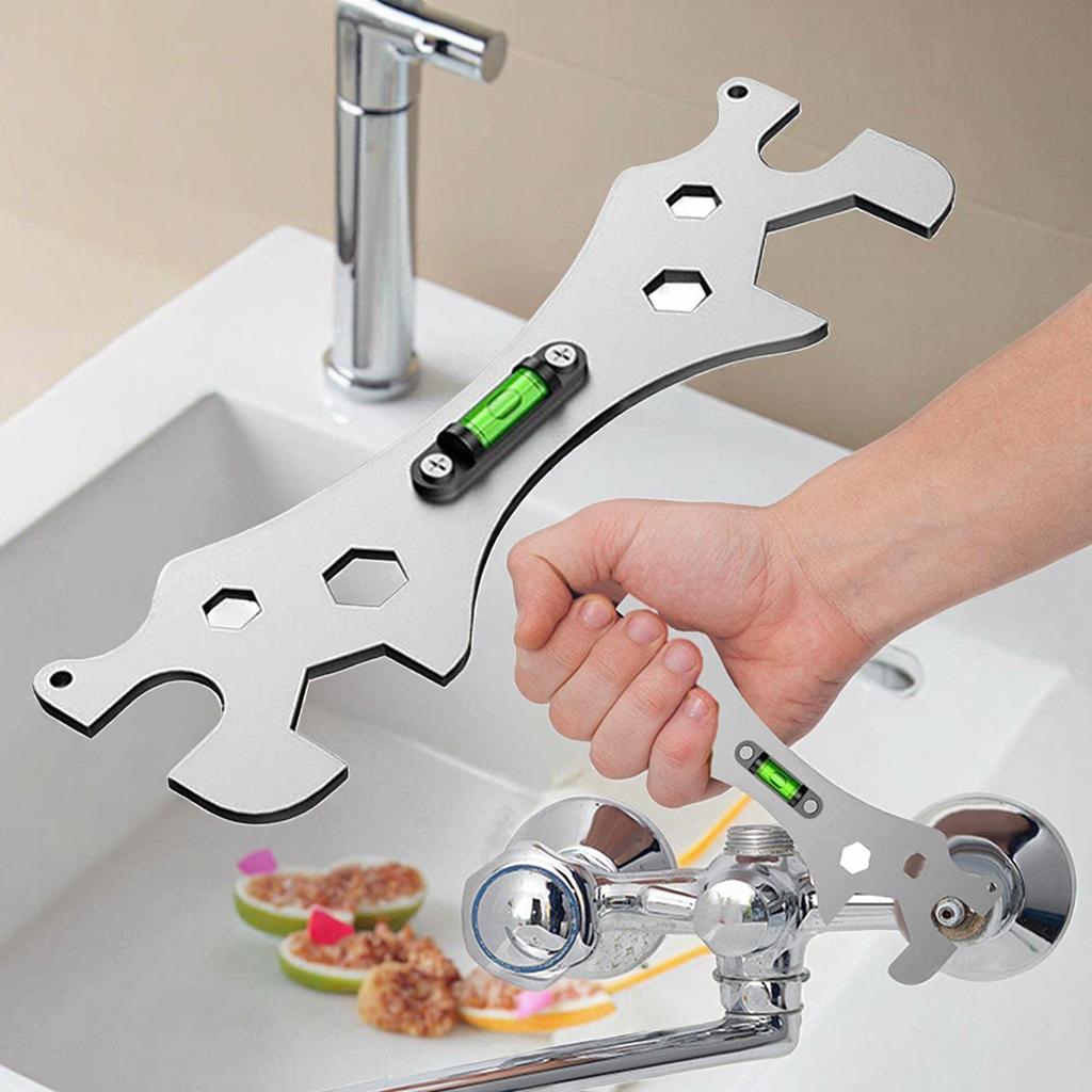 Multifunctional Universal Repair Wrench Set Bend Angle Leveling for Shower Faucet Installation Bathroom Maintenance 9mm 12mm 14mm 17mm 23mm 30mm