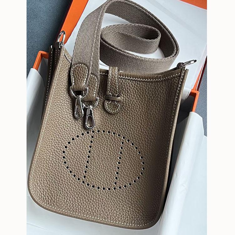 High End High Grade Voskovaná nit Vrchní vrstva TC Hovězí kůže Evelyn Dámská Jednoramenná Crossbody Kbelíková taška Lehký Luxus