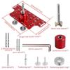 Wood Drilling Dowelling Guide Aluminum Alloy Power Tool Accessory Jigs Wear-Resistant Pocket Hole Jig Multiple Mounting Sizes