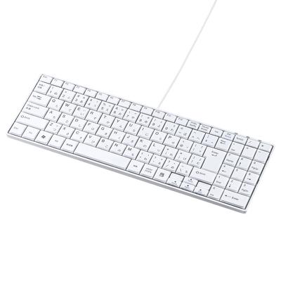Sanwa Supply USB Slim Keyboard with Pantograph Numeric Keypad White SKB-SL17WN