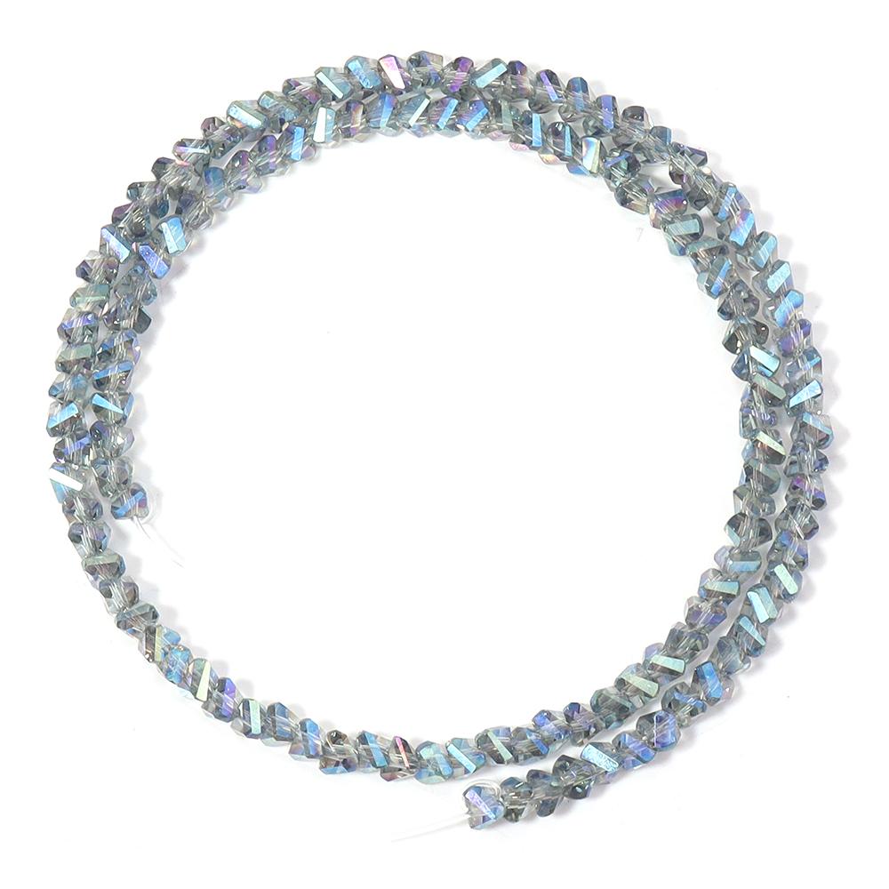 120pcs/lot 4mm Triangular Crystal Glass Beads Loose Beads Spacer Beads For Jewelry Making DIY Bracelet Necklace Accessories