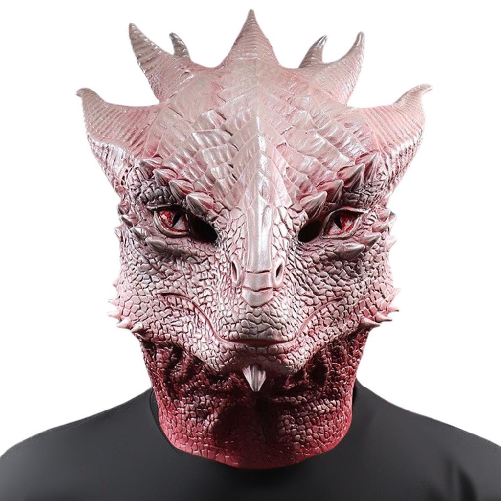 Hra Drak Cool Maska Cosplay Zvířecí válečník postava monstrum latexová helma Halloweenská párty rekvizita